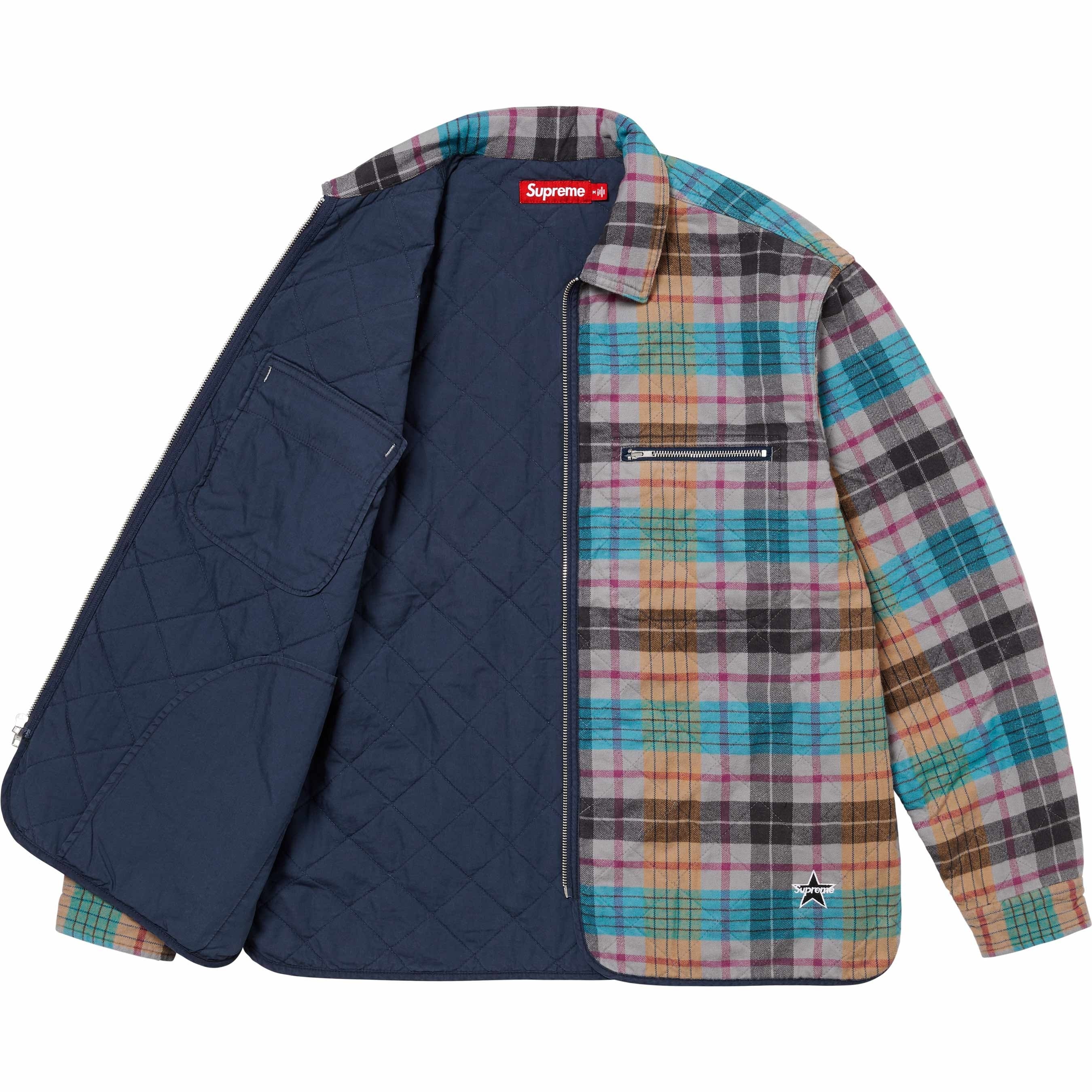 Quilted Flannel Zip Up Shirt view 4